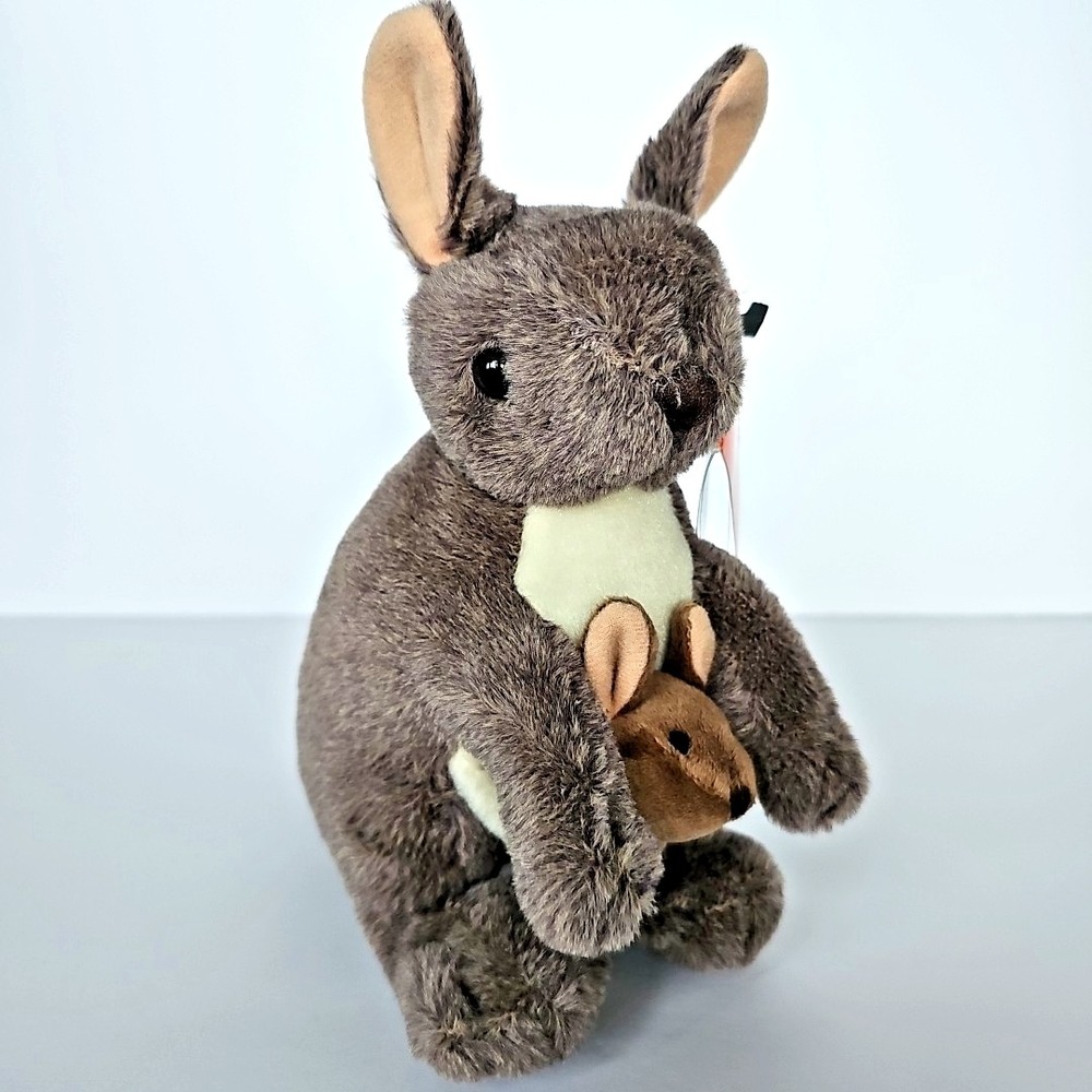 Wild Republic Kangaroo Plush with Joey Brown Stuffed Animal NWT Australian Toy